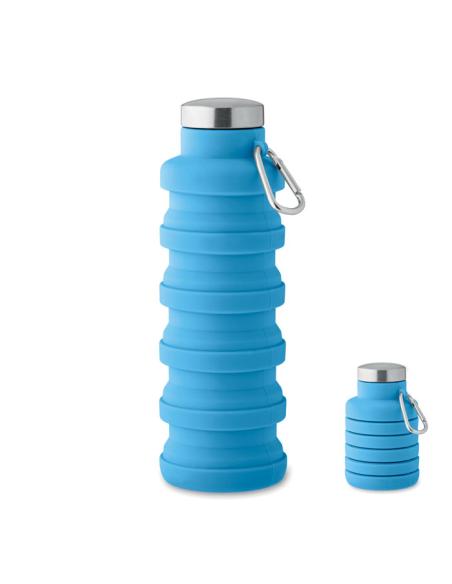 Botella reutilizable de silicona Ludwigshafen plegable 500ml PERSONALIZABLE