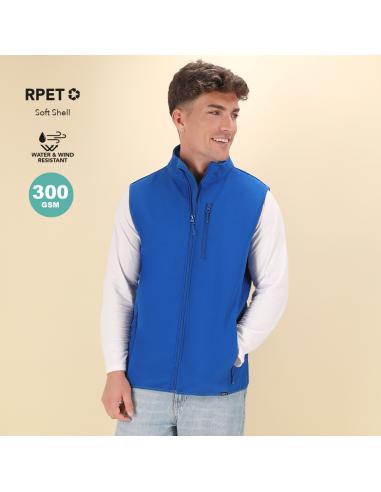 Chaleco de RPET 300g/m2 Jandro doble capa, resistente a viento y agua PERSONALIZABLE