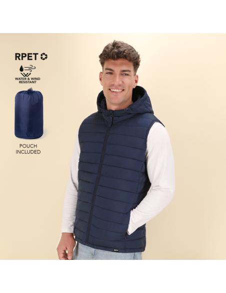 Chaleco RPET unisex Dempax con capucha PERSONALIZABLE