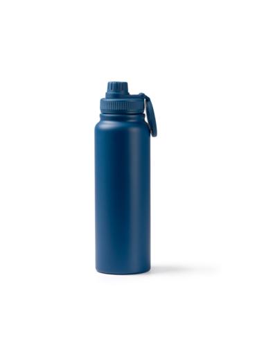 Botella de acero inoxidable reciclado Los Barros doble capa asa para móvil 1 litro PERSONALIZABLE
