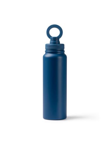 Botella de acero inoxidable reciclado Los Barros doble capa asa para móvil 1 litro PERSONALIZABLE