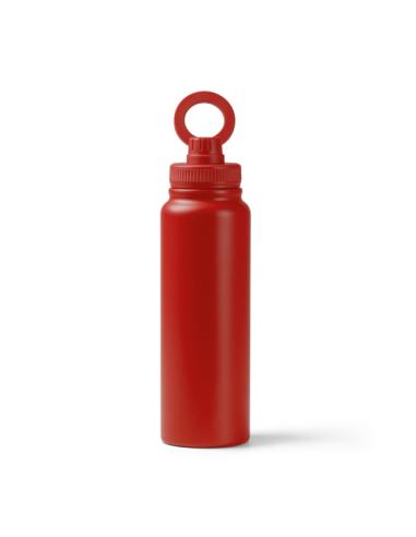 Botella de acero inoxidable reciclado Los Barros doble capa asa para móvil 1 litro PERSONALIZABLE
