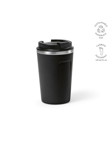 Vaso térmico de acero inoxidable reciclado Limpopo doble capa 490ml PERSONALIZABLE