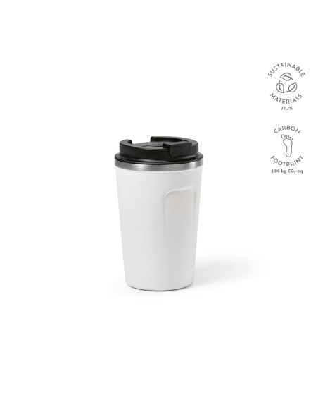 Vaso térmico de acero inoxidable reciclado Limpopo doble capa 490ml PERSONALIZABLE