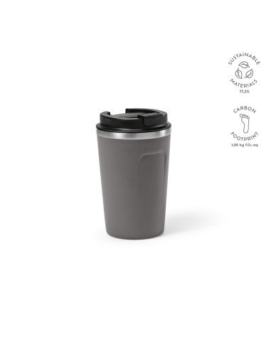 Vaso térmico de acero inoxidable reciclado Limpopo doble capa 490ml PERSONALIZABLE