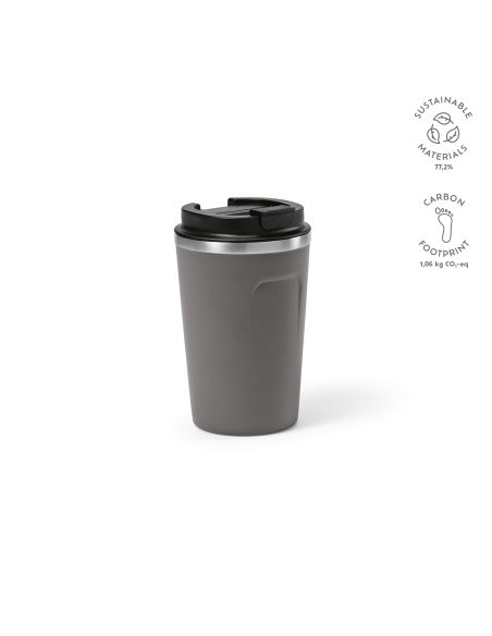 Vaso térmico de acero inoxidable reciclado Limpopo doble capa 490ml PERSONALIZABLE
