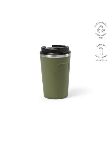 Vaso térmico de acero inoxidable reciclado Limpopo doble capa 490ml PERSONALIZABLE