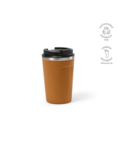 Vaso térmico de acero inoxidable reciclado Limpopo doble capa 490ml PERSONALIZABLE