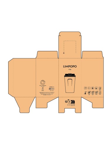 Vaso térmico de acero inoxidable reciclado Limpopo doble capa 490ml PERSONALIZABLE