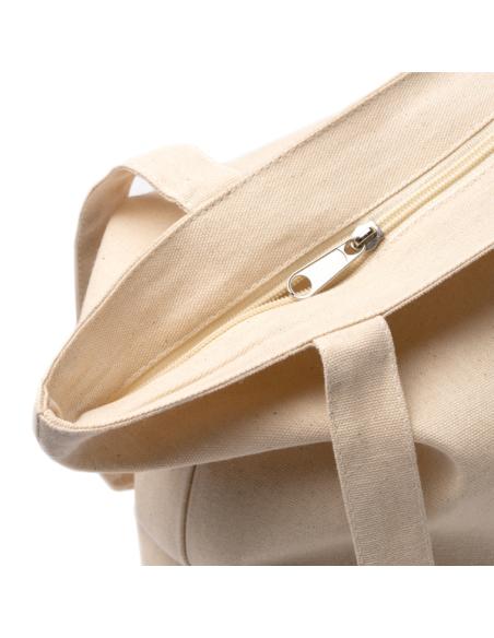 Bolsa de tela Las Nieves algodón 230g/m2 con fuelle y cierre cremallera PERSONALIZABLE