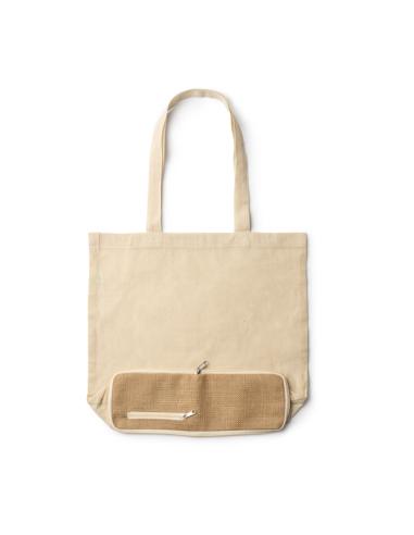 Bolsa de tela plegable Las Galanas algodón 110g/m2 con base de yute PERSONALIZABLE