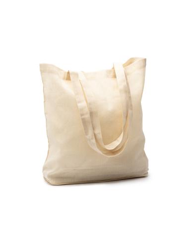 Bolsa de tela plegable Las Galanas algodón 110g/m2 con base de yute PERSONALIZABLE