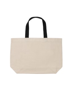 Bolsa de tela Ndjamena lona reciclada 240g/m2 natur asas negras PERSONALIZABLE