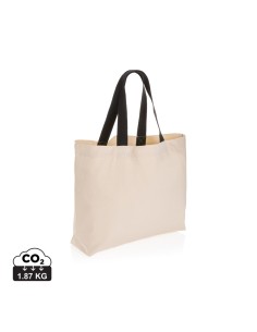 Bolsa de tela Ndjamena lona reciclada 240g/m2 natur asas negras PERSONALIZABLE 2