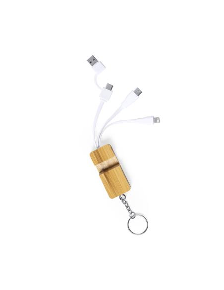 Cargador de bambú multifunción Drusek PERSONALIZABLE