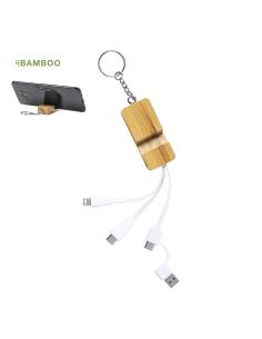 Cargador de bambú multifunción Drusek PERSONALIZABLE
