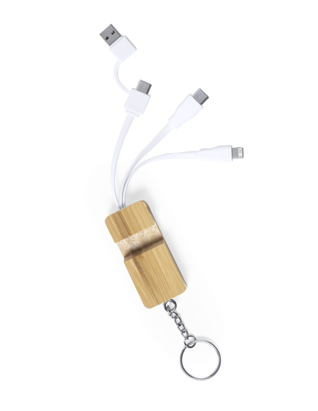 Cargador de bambú multifunción Drusek PERSONALIZABLE