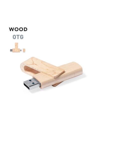 Memoria USB de madera Kluivert OTG 16GB PERSONALIZABLE