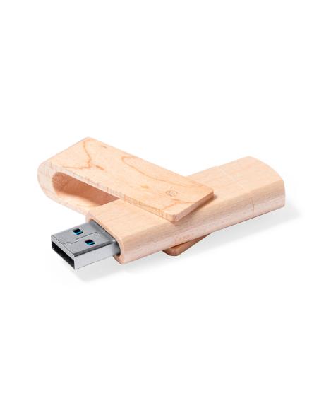 Memoria USB de madera Kluivert OTG 16GB PERSONALIZABLE