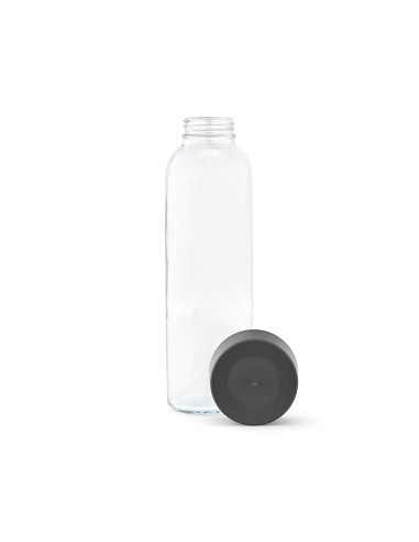 Botella de cristal Gastro Edition Rouen con tapón negro 750ml PERSONALIZABLE