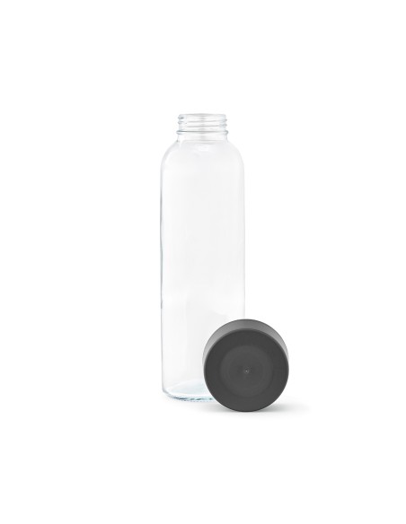 Botella de cristal Gastro Edition Rouen con tapón negro 750ml PERSONALIZABLE