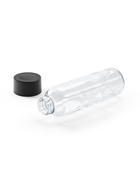 Botella de cristal Gastro Edition Rouen con tapón negro 750ml PERSONALIZABLE
