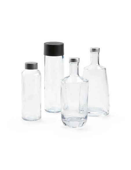 Botella de cristal Gastro Edition Toulouse con tapón plateado 700ml PERSONALIZABLE