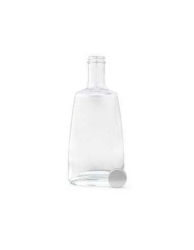 Botella de cristal Gastro Edition Toulouse con tapón plateado 700ml PERSONALIZABLE