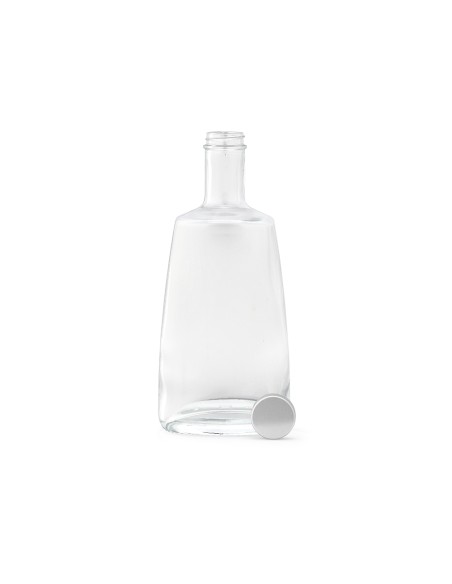Botella de cristal Gastro Edition Toulouse con tapón plateado 700ml PERSONALIZABLE