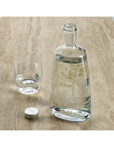Botella de cristal Gastro Edition Toulouse con tapón plateado 700ml PERSONALIZABLE