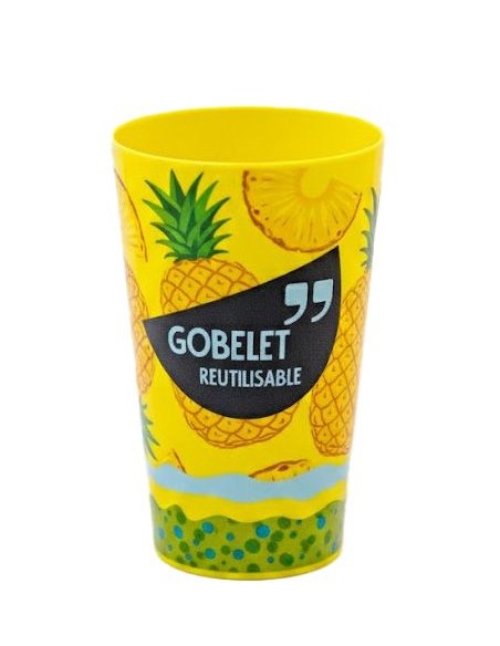 Vaso de PP reutilizable rígido Summerfest full color 330ml PERSONALIZABLE