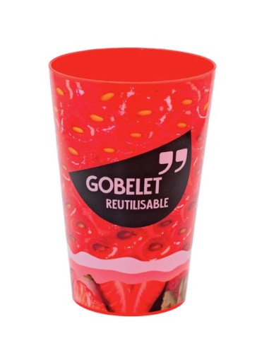 Vaso de PP reutilizable rígido Summerfest full color 330ml PERSONALIZABLE