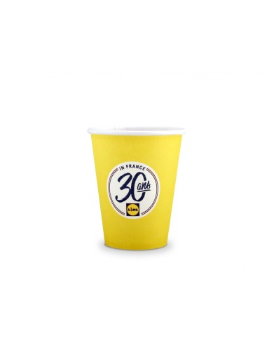 Vaso de cartón y PE de pared simple 220ml PERSONALIZABLE