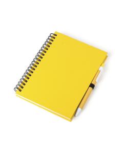 Libreta A5 de cartón reciclado Delnice espiral con bolígrafo a juego PERSONALIZABLE 2
