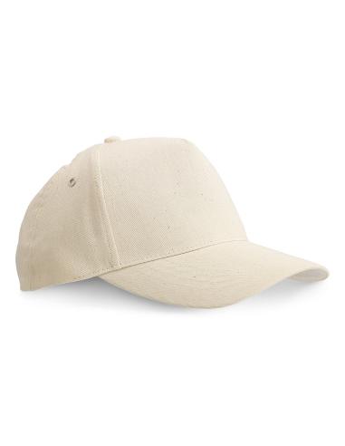 Gorra de algodón natural 170g/m2 Bailey 5 paneles PERSONALIZABLE