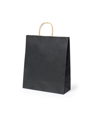 Bolsa de papel reciclado Mepus 100g/m2 color negro PERSONALIZABLE