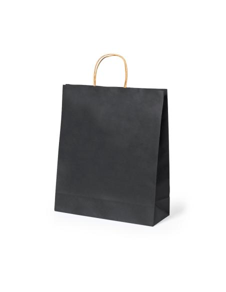 Bolsa de papel reciclado Mepus 100g/m2 color negro PERSONALIZABLE
