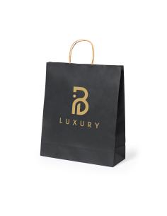Bolsa de papel reciclado Mepus 100g/m2 color negro PERSONALIZABLE 2