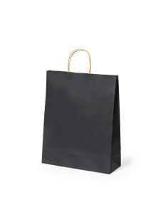 Bolsa de papel reciclado Linel 100g/m2 color negro PERSONALIZABLE