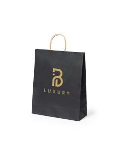Bolsa de papel reciclado Linel 100g/m2 color negro PERSONALIZABLE 2