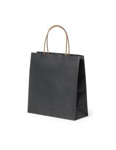Bolsa de papel reciclado Fortis 100g/m2 pequeña color negro PERSONALIZABLE