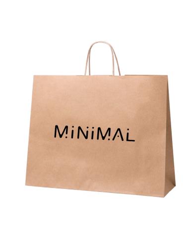 Bolsa de papel reciclado Tobin 100g/m2 grande y ancha kraft PERSONALIZABLE