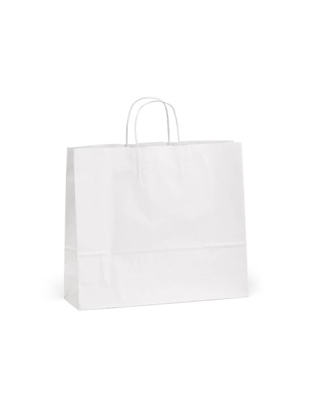 Bolsa de papel Etna 100g/m2 grande y ancha color blanco PERSONALIZABLE