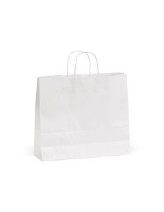 Bolsa de papel Etna 100g/m2 grande y ancha color blanco PERSONALIZABLE 2