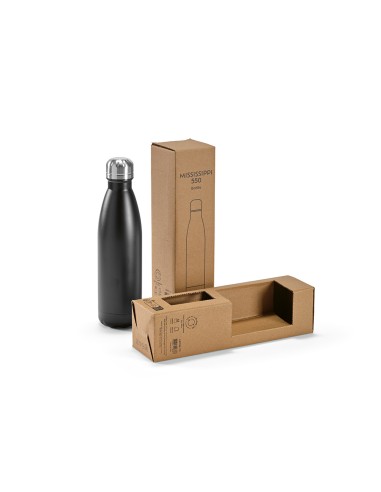 Botella de acero inoxidable reciclado Mississippi doble capa colores mate 530ml PERSONALIZABLE
