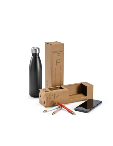 Botella de acero inoxidable reciclado Mississippi doble capa colores mate 530ml PERSONALIZABLE