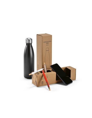 Botella de acero inoxidable reciclado Mississippi doble capa colores mate 530ml PERSONALIZABLE