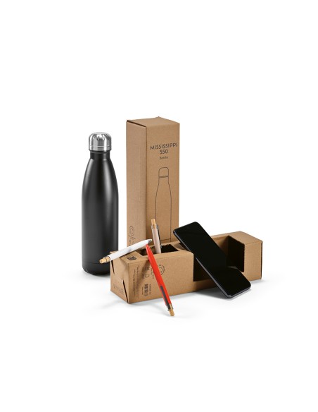 Botella de acero inoxidable reciclado Mississippi doble capa colores mate 530ml PERSONALIZABLE