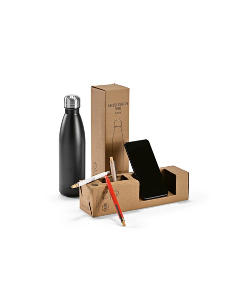 Botella de acero inoxidable reciclado Mississippi doble capa colores mate 530ml PERSONALIZABLE