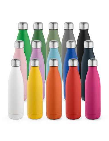 Botella de acero inoxidable reciclado Mississippi doble capa colores mate 530ml PERSONALIZABLE